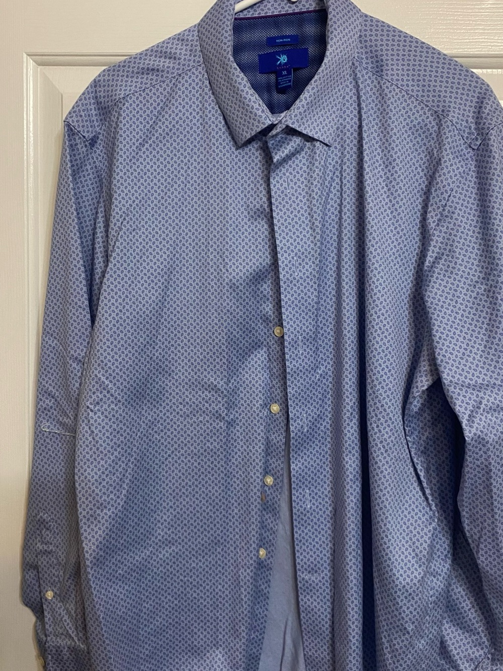 Egara Light Blue Micro-Pattern Dress Shirt